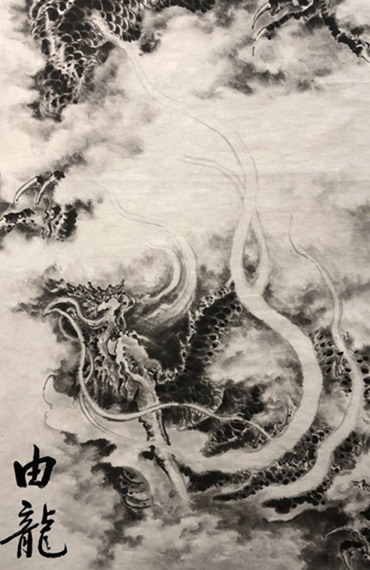 四尺国画龙图