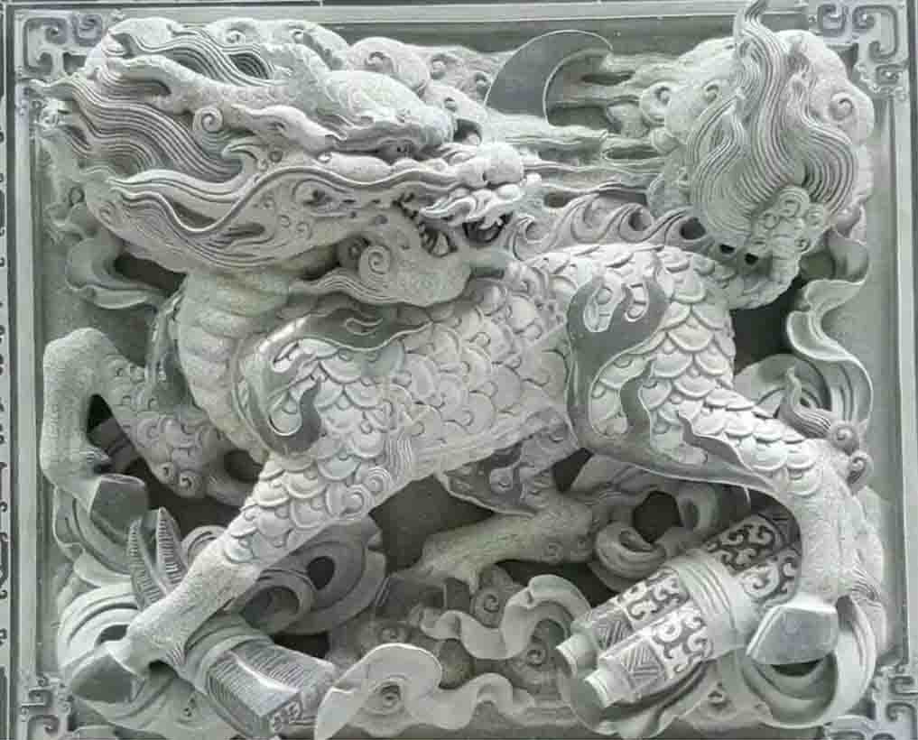 麒麟壁画浮雕