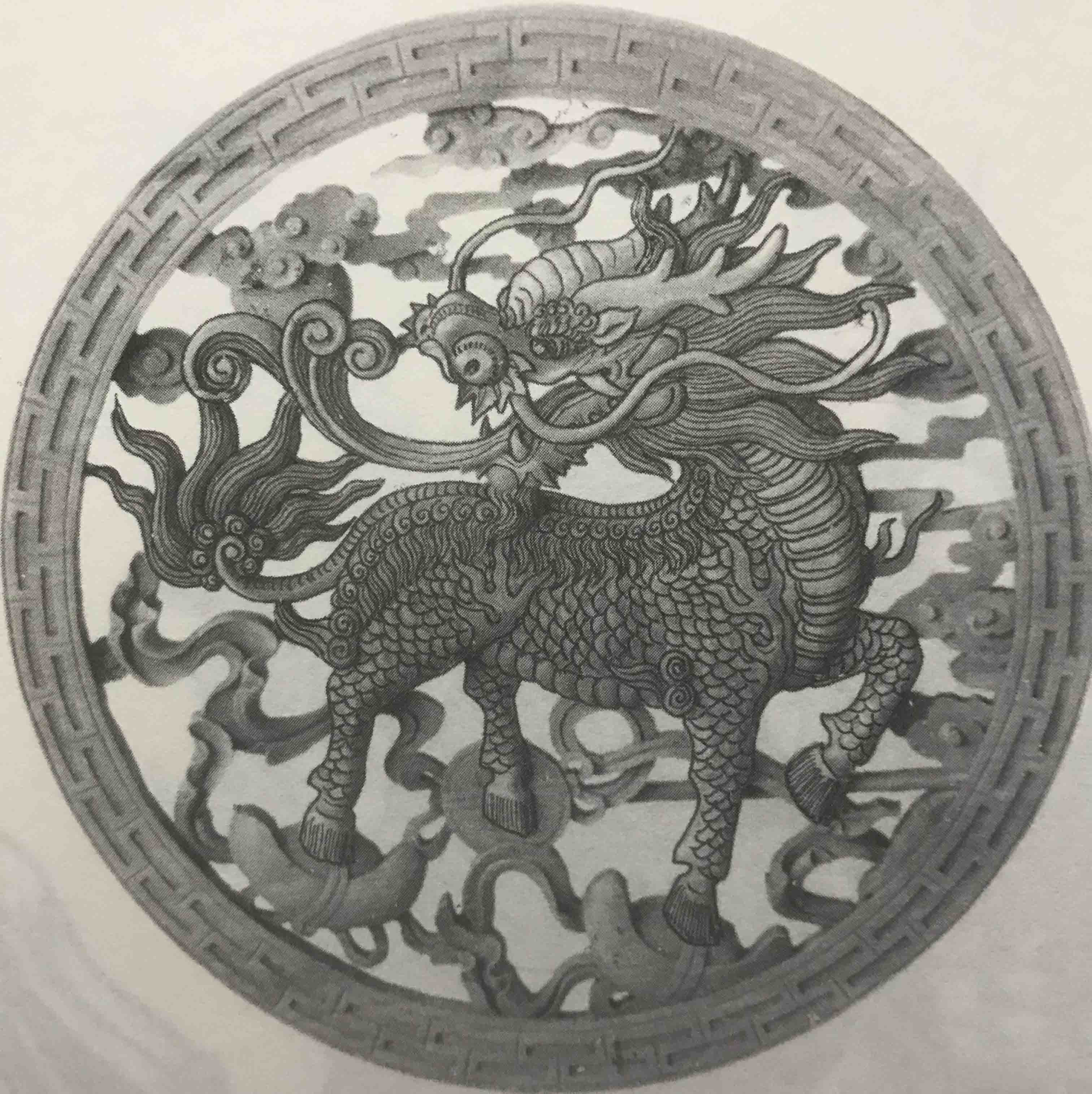 麒麟壁画浮雕