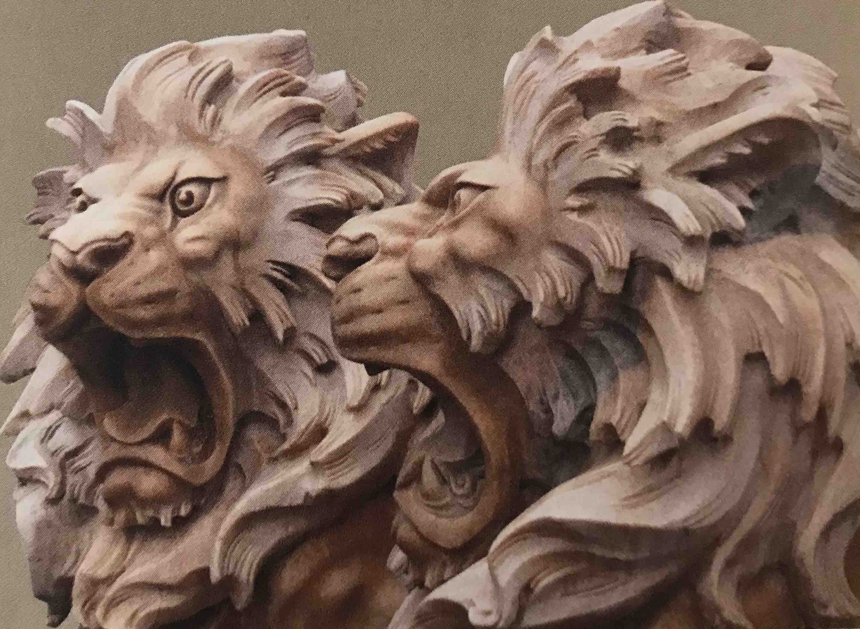 狮子头部的造型展现