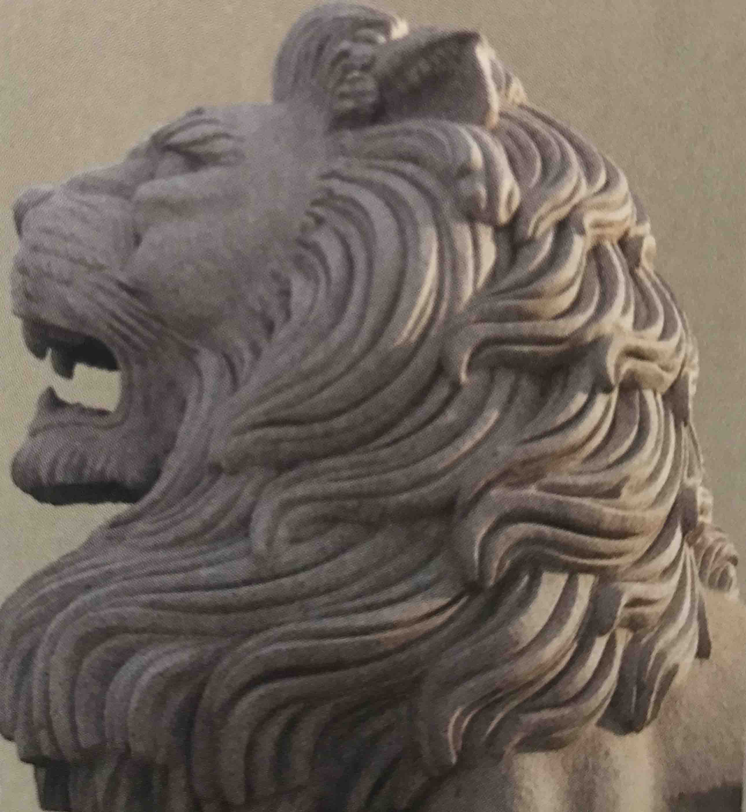 狮子头部的造型展现