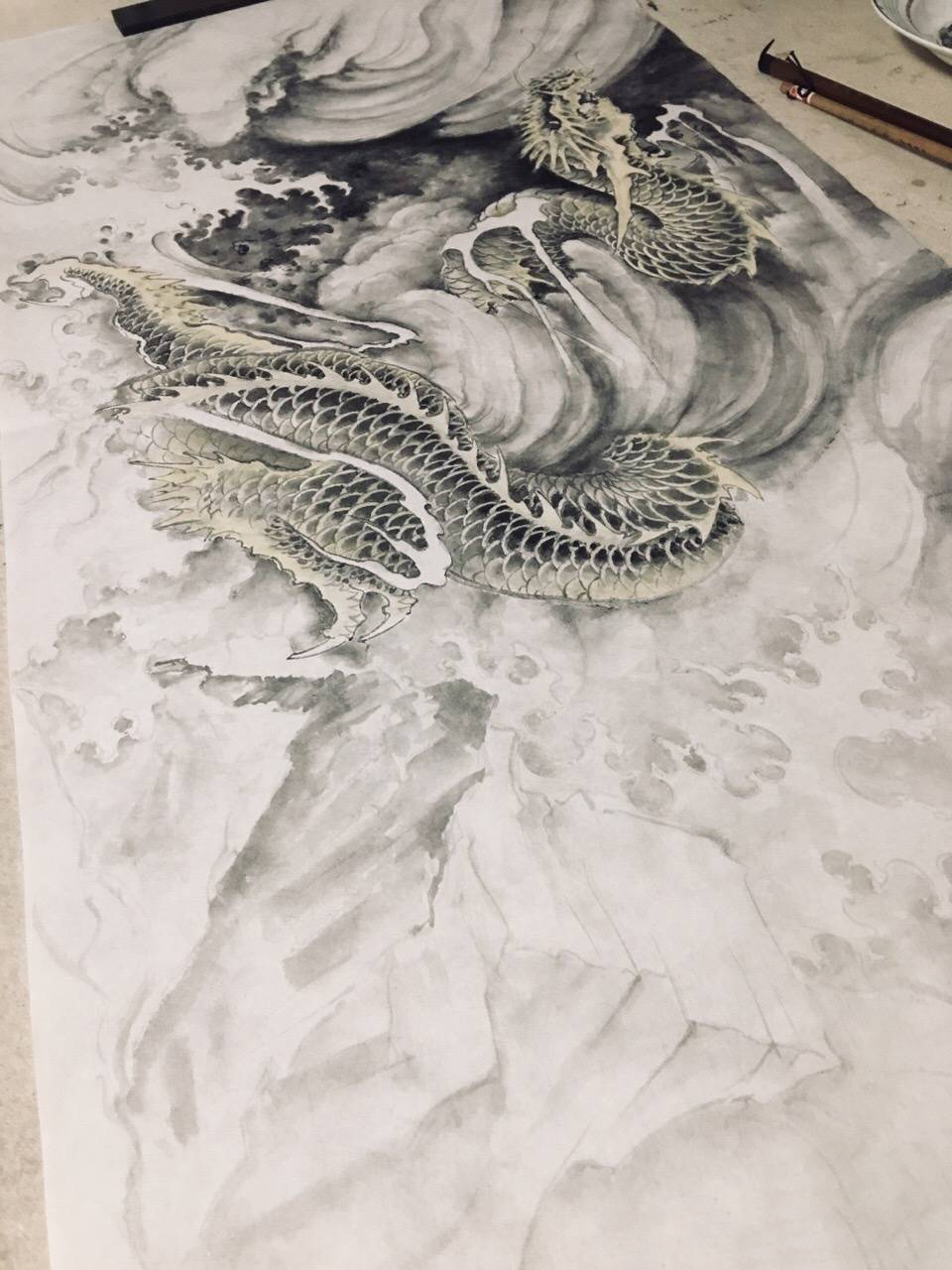 画龙的方法熟宣画龙