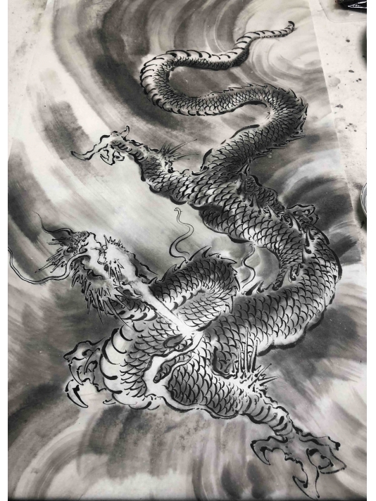 临所翁《云龙图》——由龙作品